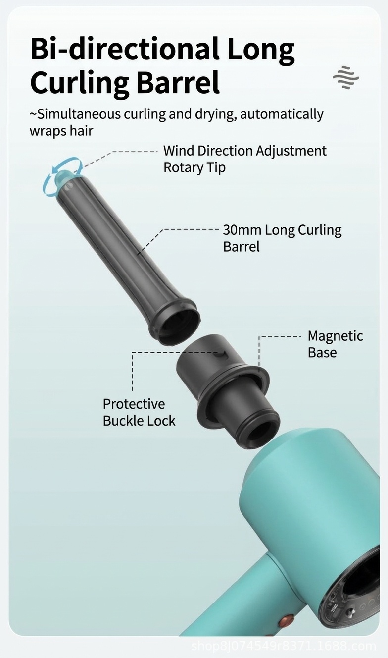 2-Way Auto-Wrap Hair Curler Attachments Compatible with Airwrap Styler
