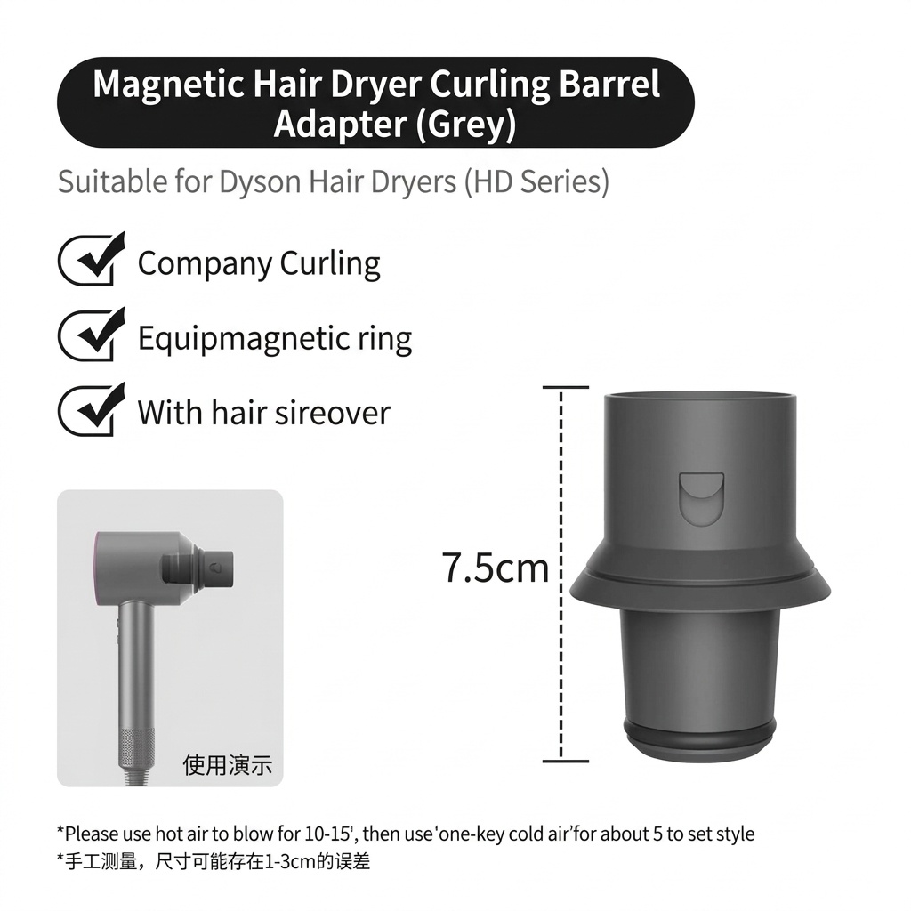 2-Way Auto-Wrap Hair Curler Attachments Compatible with Airwrap Styler