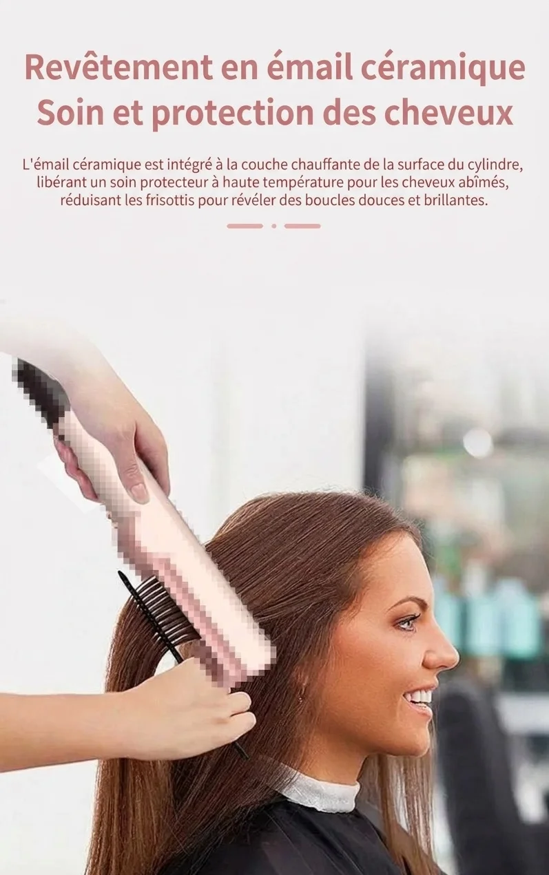 Sèche-cheveux et lisseur ionique 2 en 1 avec contrôle intelligent de la température