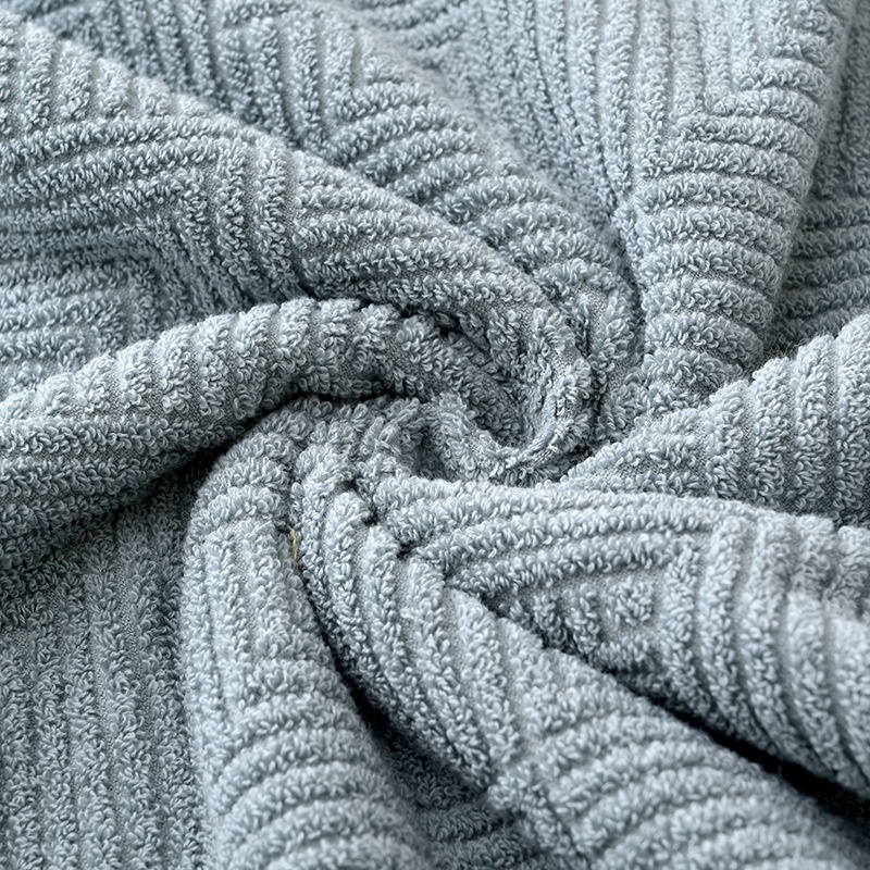Soft Premium Cotton Textured Diamond Terry 3-Piece Towel Set