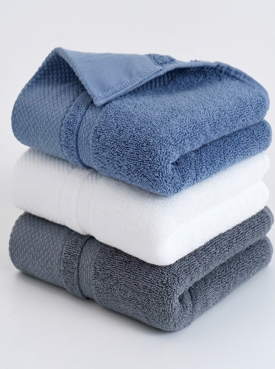 Premium Cotton Waffle & Terry Bath Towel 2-Piece Set - Soft & Absorbent