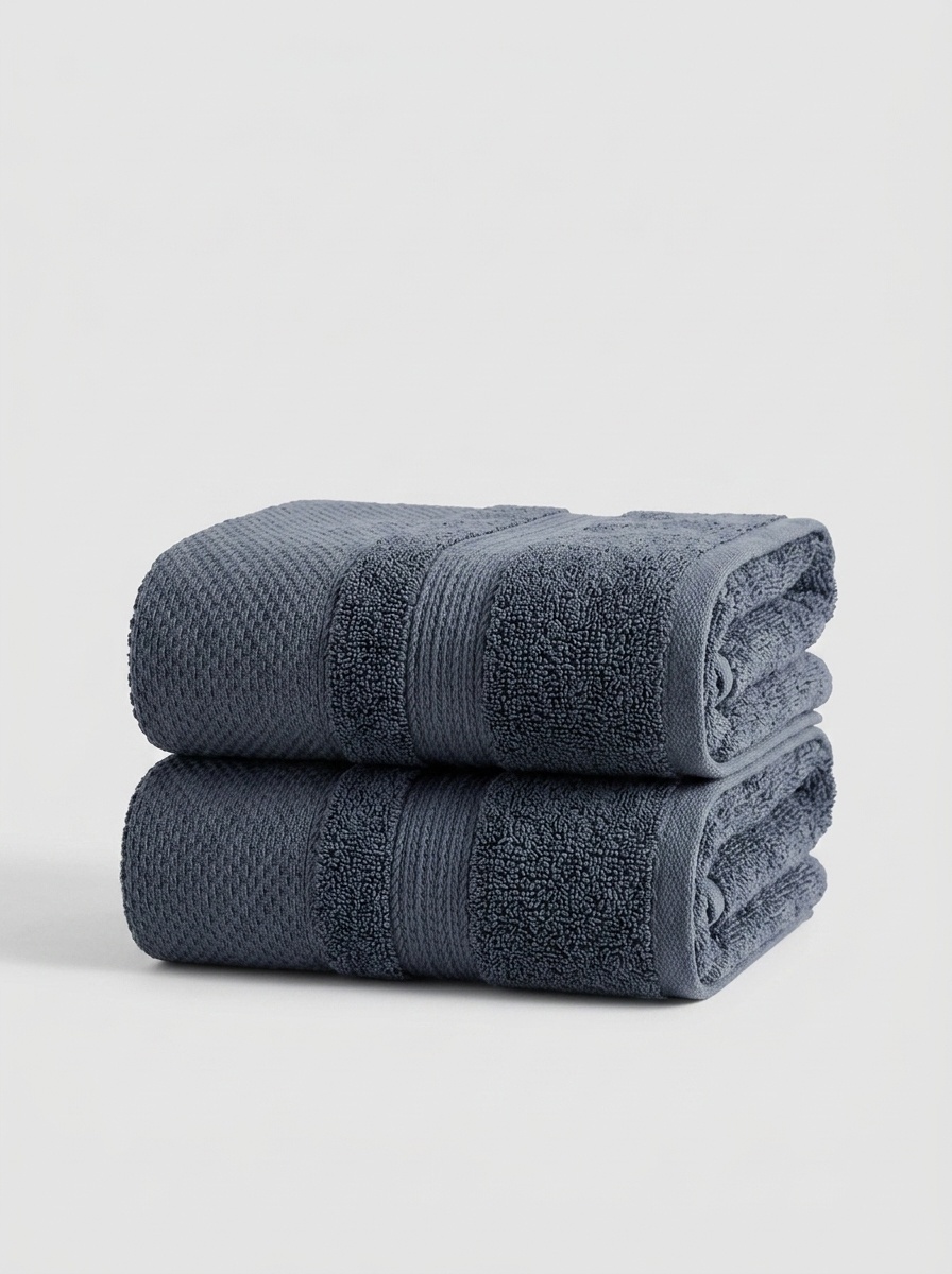 Premium Cotton Waffle & Terry Bath Towel 2-Piece Set - Soft & Absorbent