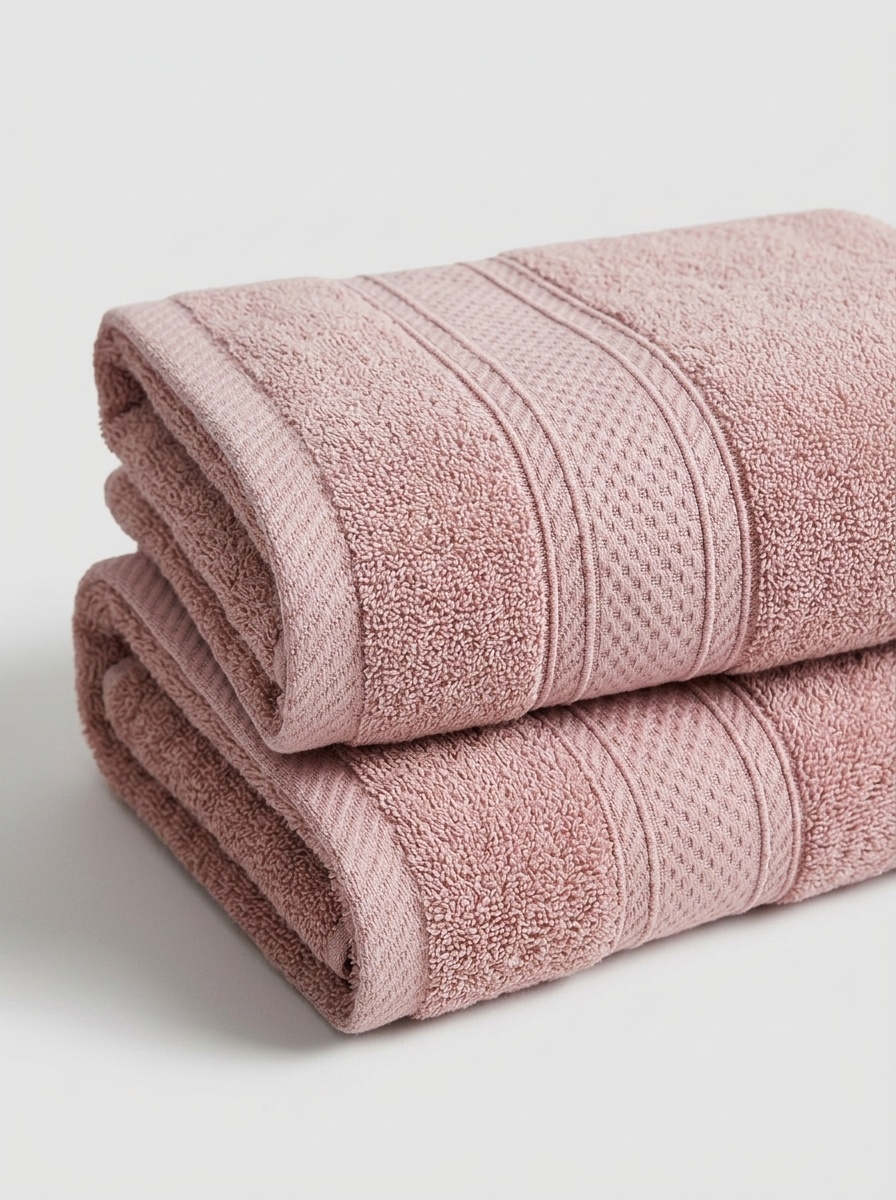 Premium Cotton Waffle & Terry Bath Towel 2-Piece Set - Soft & Absorbent