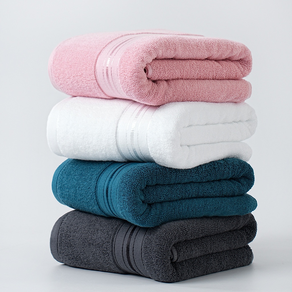 Plush Terry Cotton Bath Towel - Absorbent & Soft