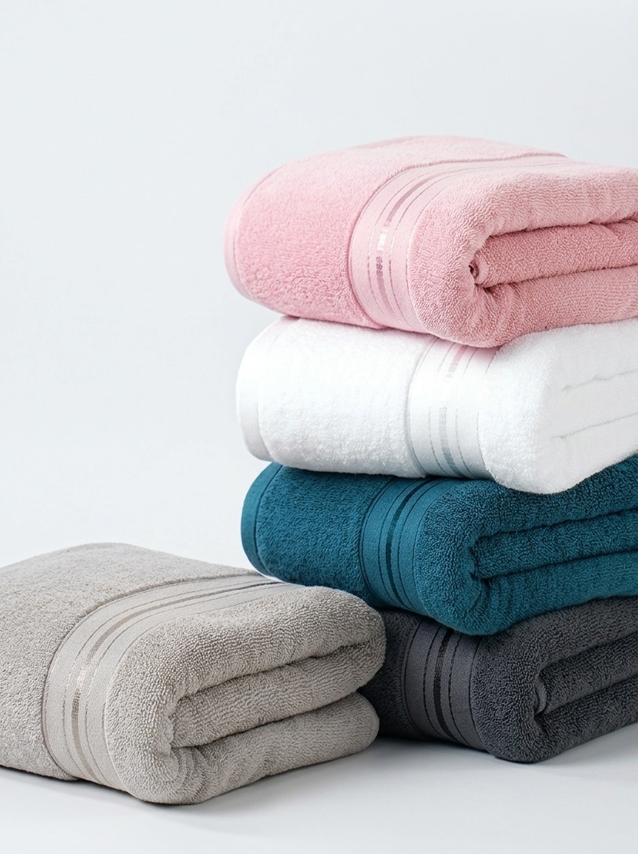 Plush Terry Cotton Bath Towel - Absorbent & Soft