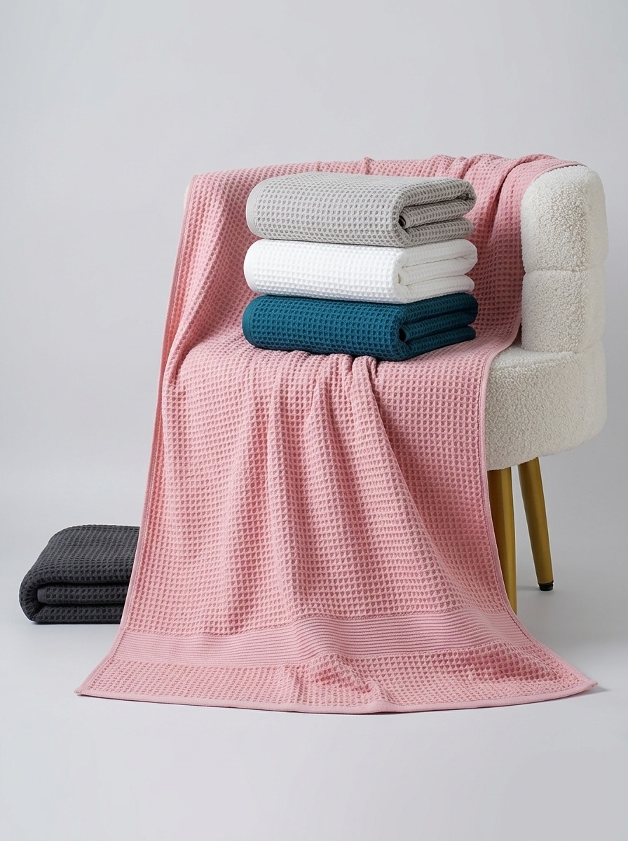 Plush Terry Cotton Bath Towel - Absorbent & Soft