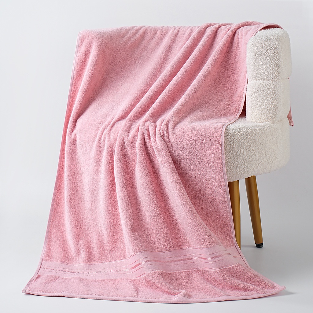 Plush Terry Cotton Bath Towel - Absorbent & Soft