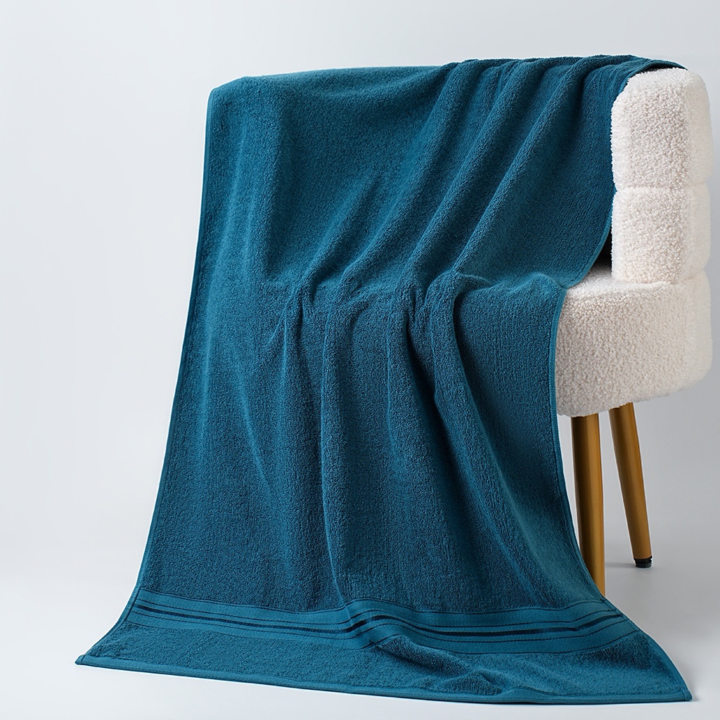 Plush Terry Cotton Bath Towel - Absorbent & Soft