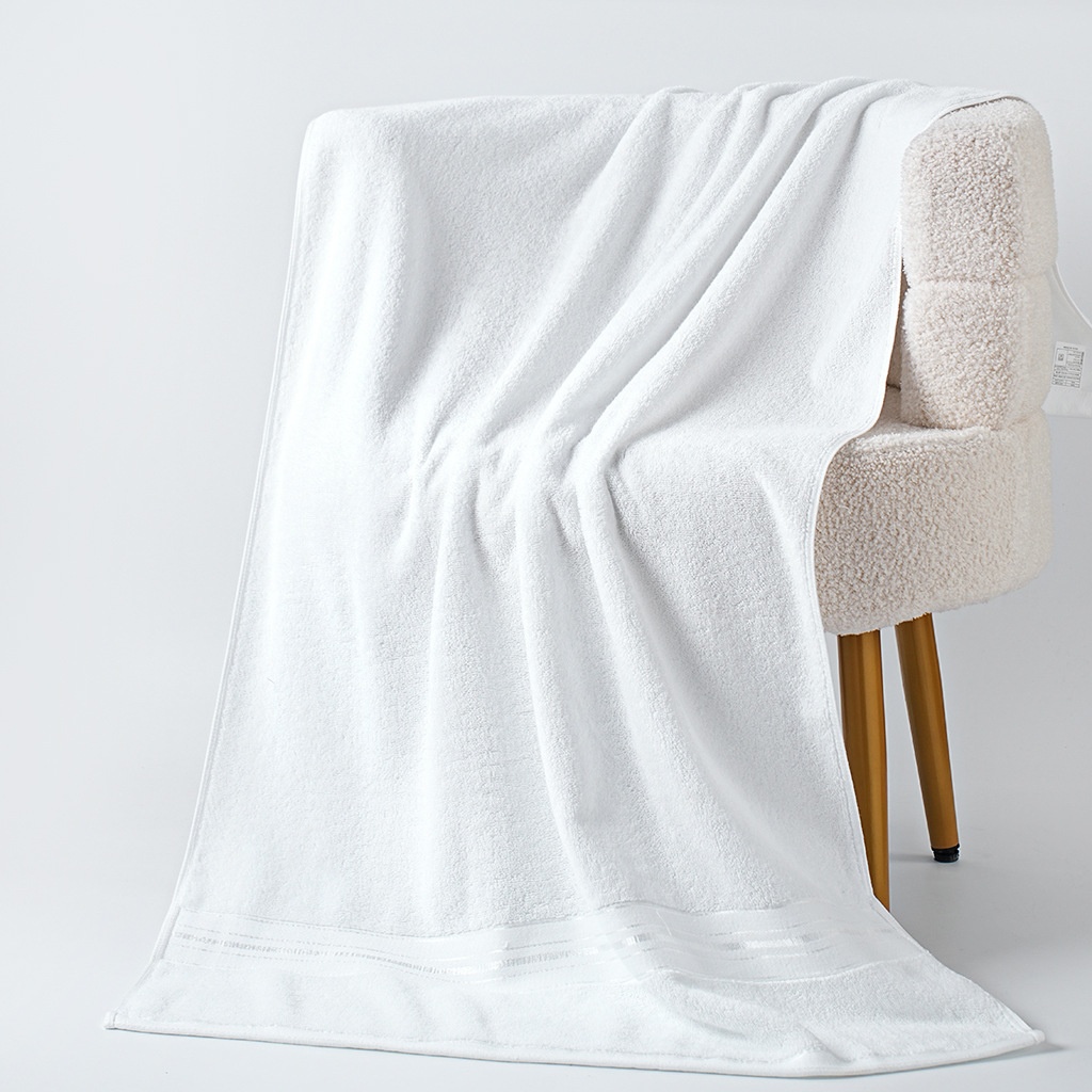 Plush Terry Cotton Bath Towel - Absorbent & Soft