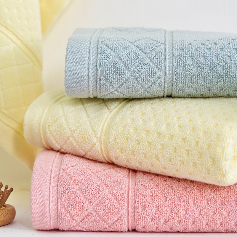 2-Piece Soft Cotton Terry Bath Towel Set with Dobby Border