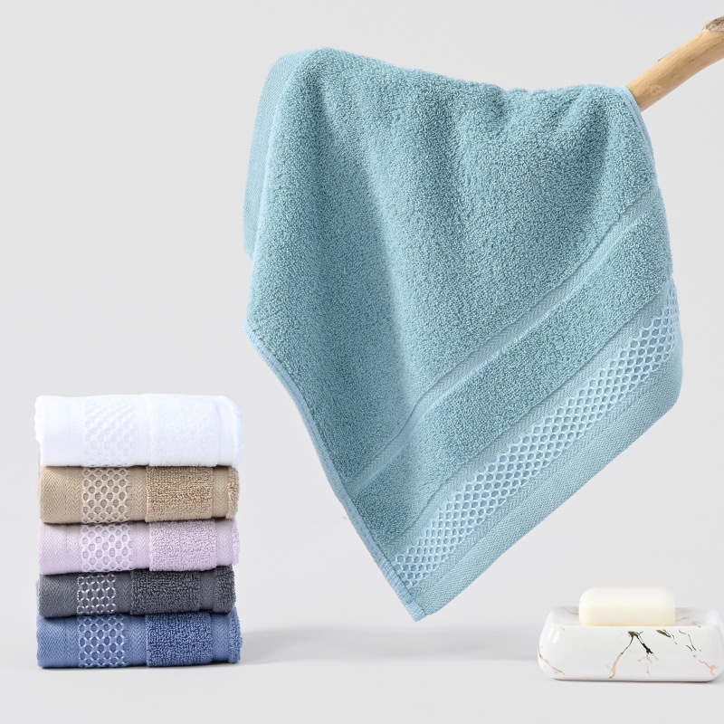 Premium Cotton 3-Piece Plush Terry Bath Towel Set with Dobby Border