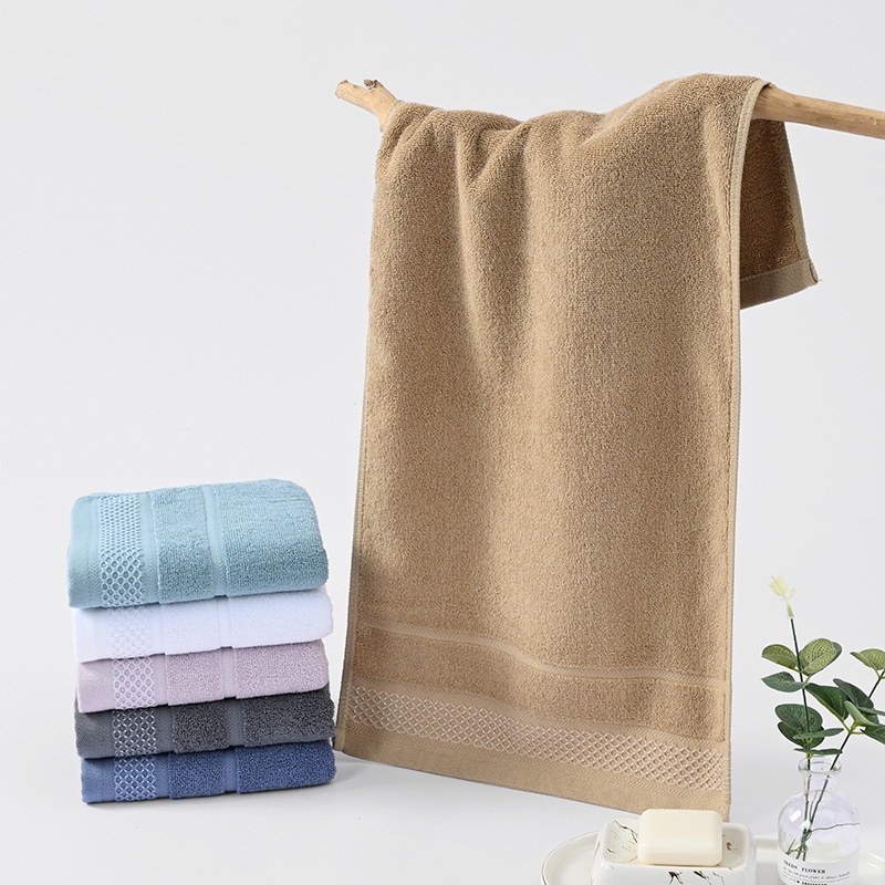 Premium Cotton 3-Piece Plush Terry Bath Towel Set with Dobby Border