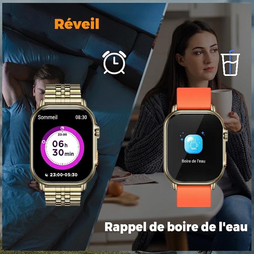 Montre connectée avec appels Bluetooth et suivi d'activité physique CXI-00002