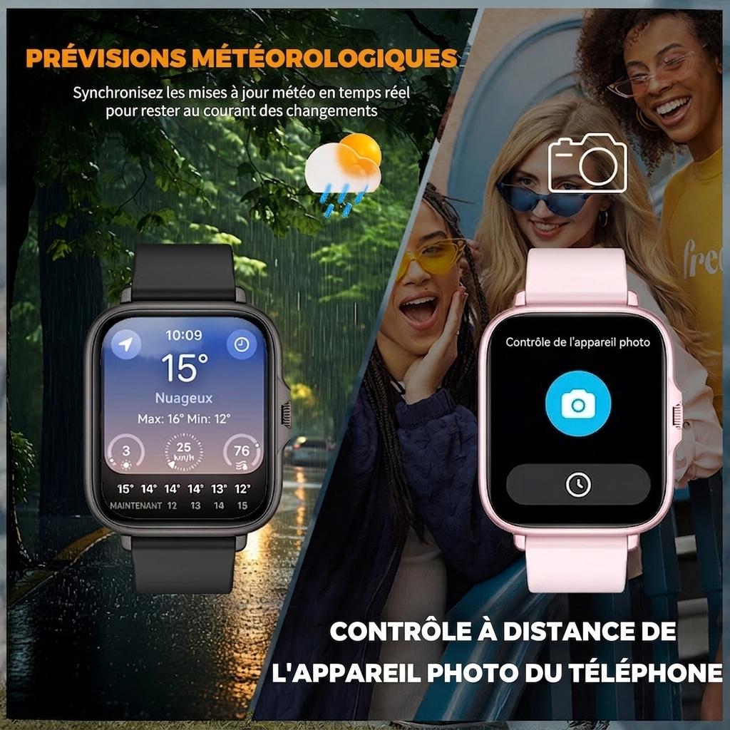 Montre connectée GT2 - Bracelet en silicone avec appels sans fil, suivi d'activité et notifications CXI-00003