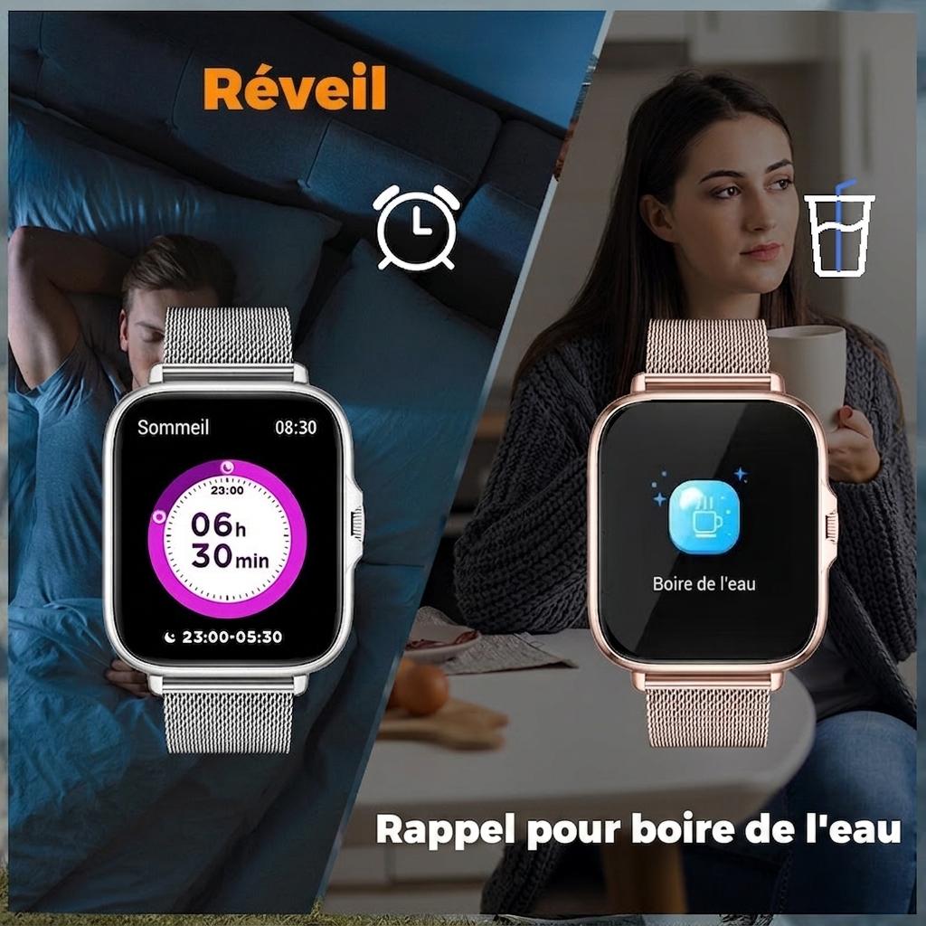 Montre connectée GT2 - Bracelet en silicone avec appels sans fil, suivi d'activité et notifications CXI-00003