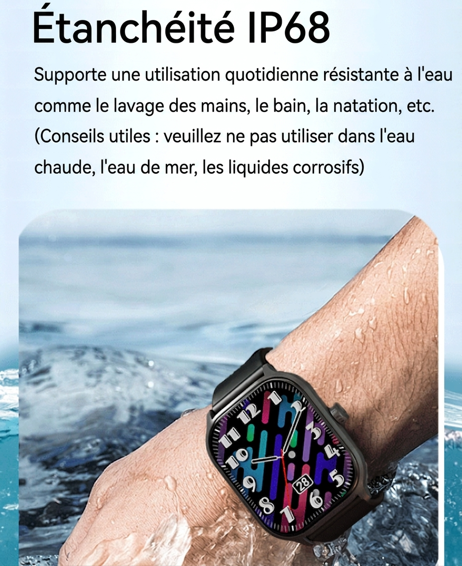 Montre connectée de suivi d'activité physique avec moniteur de fréquence cardiaque CXI-00005