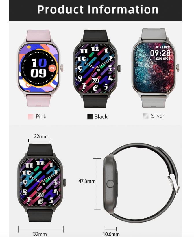 Smart Fitness Tracker Watch with Heart Rate Monitor CXI-00005