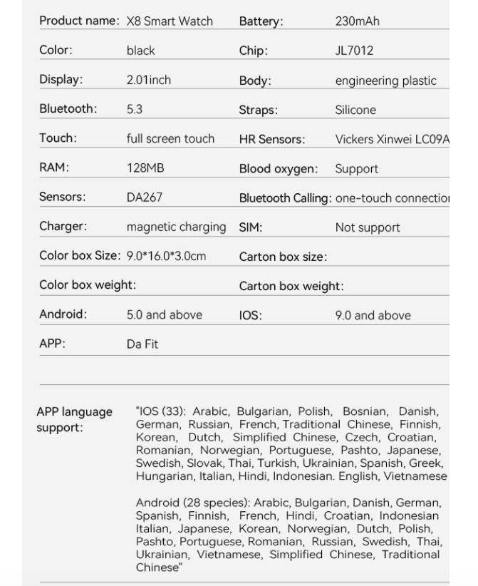 Smart Fitness Tracker Watch with Heart Rate Monitor CXI-00005