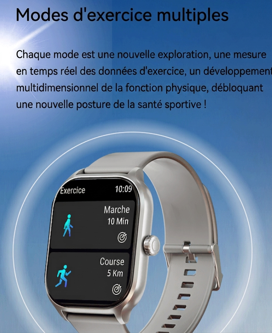Montre connectée de suivi d'activité physique avec moniteur de fréquence cardiaque CXI-00005