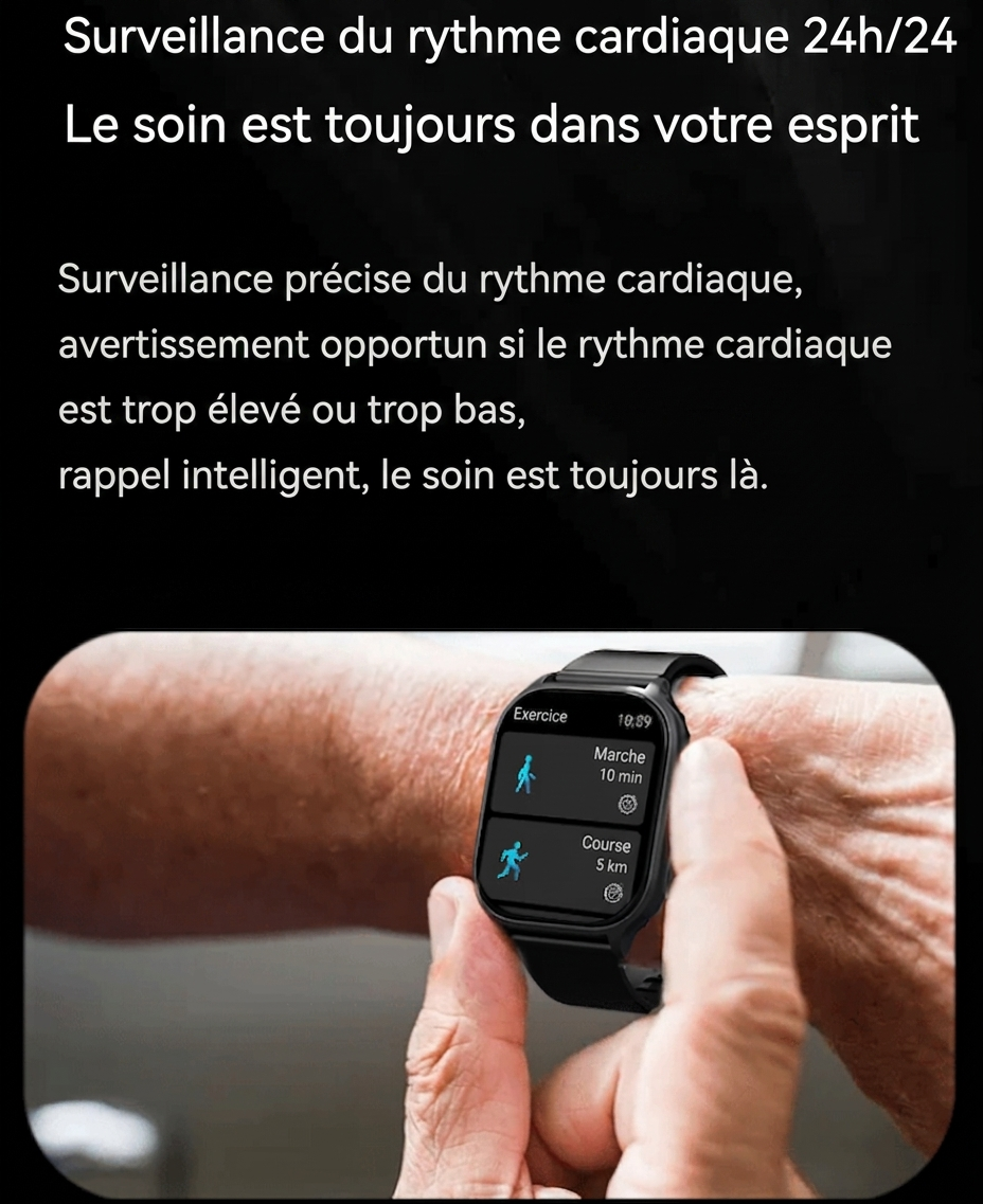 Montre connectée de suivi d'activité physique avec moniteur de fréquence cardiaque CXI-00005