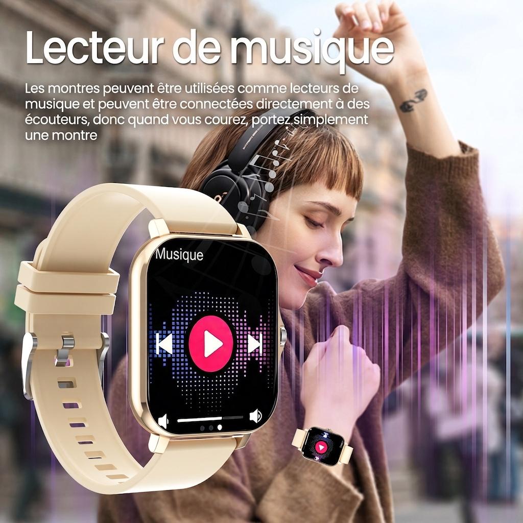 Montre connectée avec écran tactile 1,83" et suivi d'activité physique CXI-00006