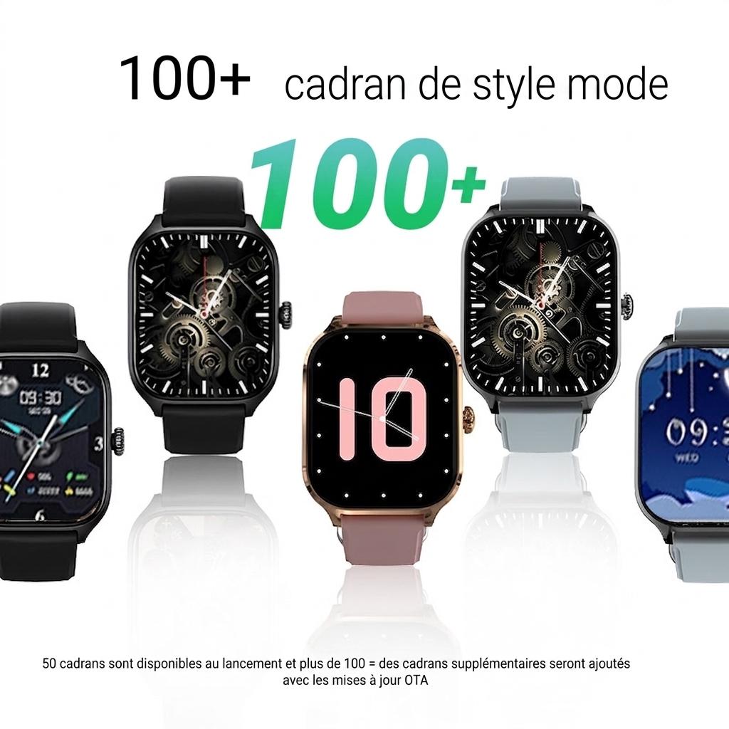 Montre connectée AMOLED 2,01" - Suivi d'activité et cadrans personnalisés CXI-00007