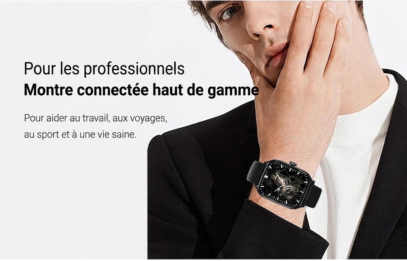 Montre connectée AMOLED 2,01" - Suivi d'activité et cadrans personnalisés CXI-00007