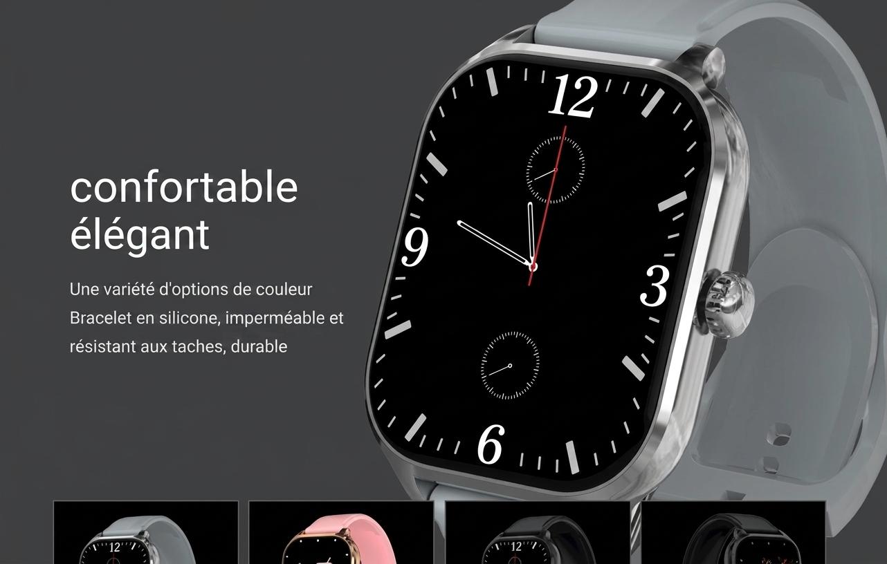 Montre connectée AMOLED 2,01" - Suivi d'activité et cadrans personnalisés CXI-00007