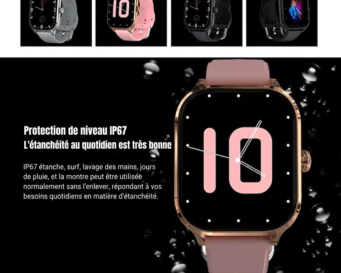 Montre connectée AMOLED 2,01" - Suivi d'activité et cadrans personnalisés CXI-00007