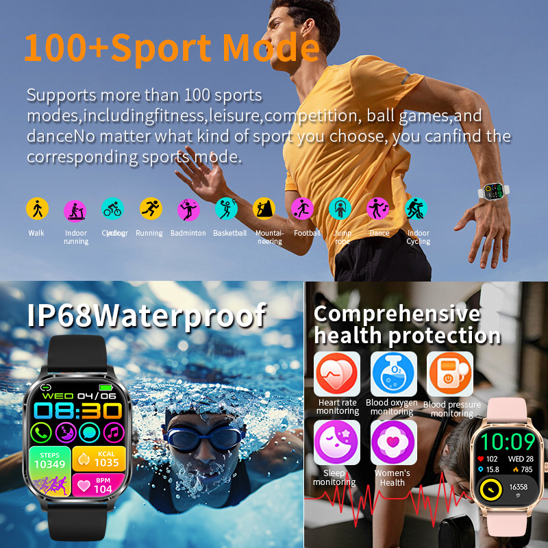 2.01" AMOLED Smart Watch - Fitness Tracker & Custom Dials CXI-00007