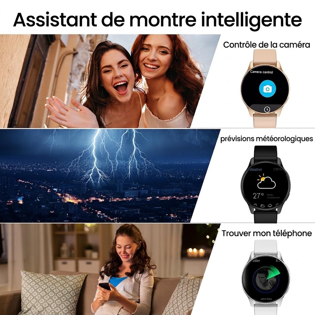 Montre connectée ZW59 avec bracelet en silicone, appels Bluetooth et musique - Bracelet en silicone
