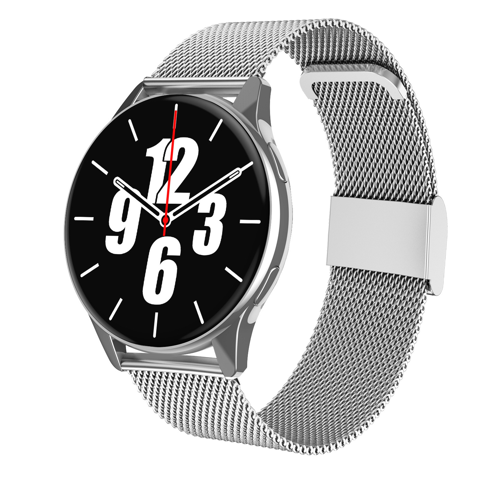CT2 Smartwatch with Call & Music Player - Stainless Steel + Silicone Watch Band Set