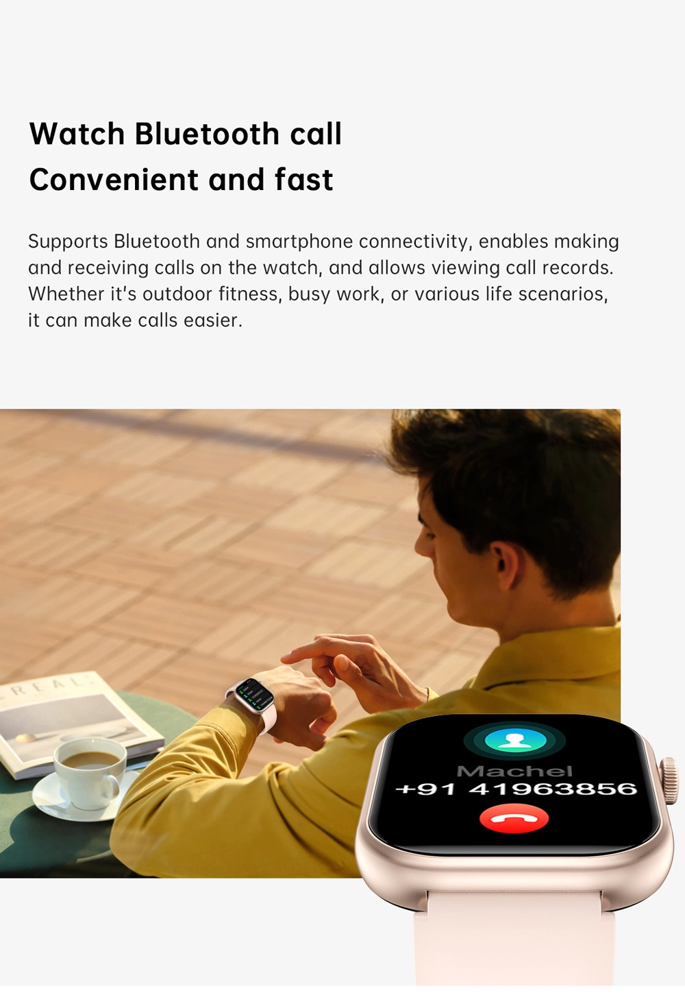 G26 Fashion Sports Smart Watch with HD Screen & Health Monitor - Silicone Watch Band