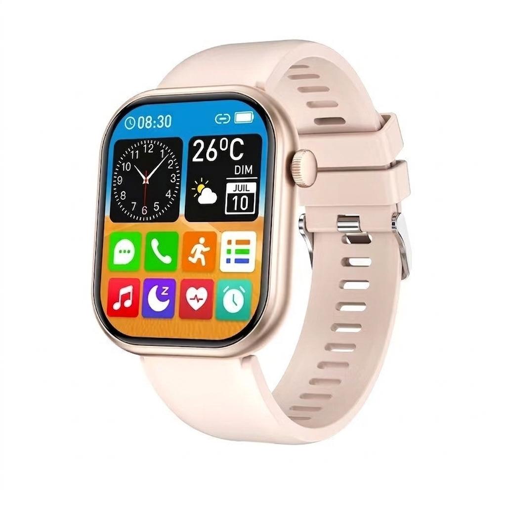 Montre connectée sport CT2 avec écran HD et suivi de santé - Bracelet en silicone