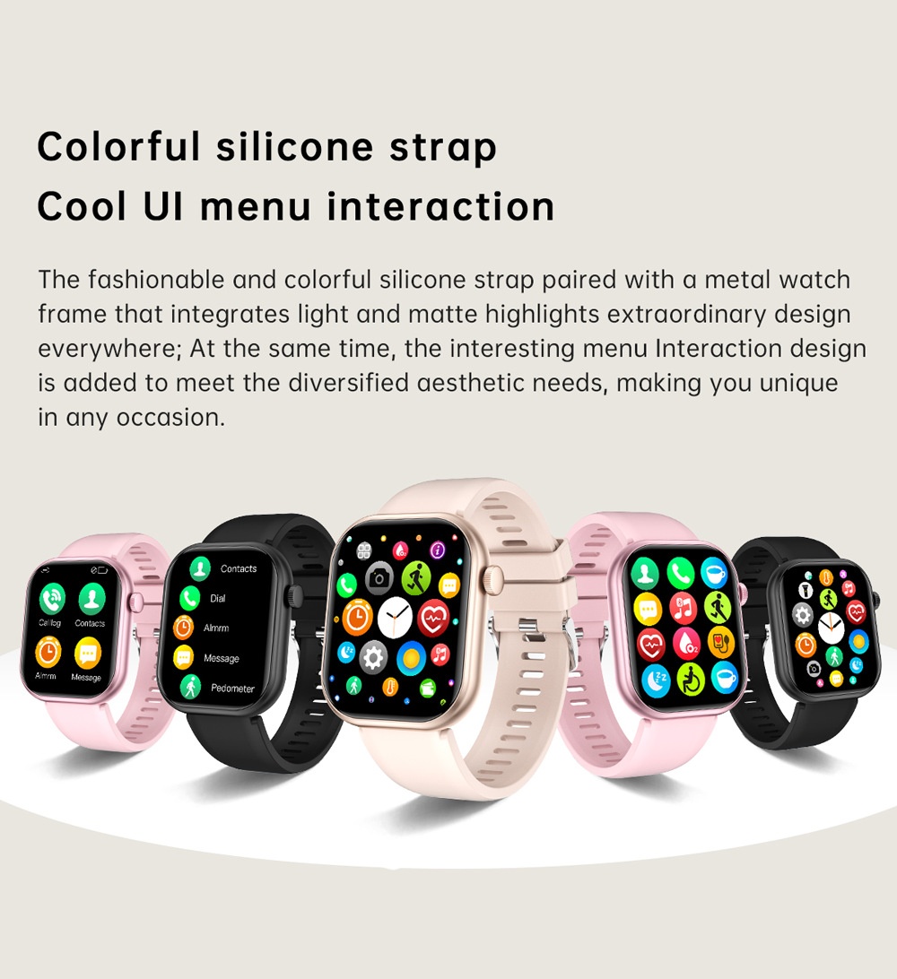 G26 Fashion Sports Smart Watch with HD Screen & Health Monitor - Silicone Watch Band