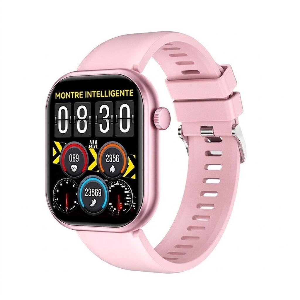 Montre connectée sport CT2 avec écran HD et suivi de santé - Bracelet en silicone