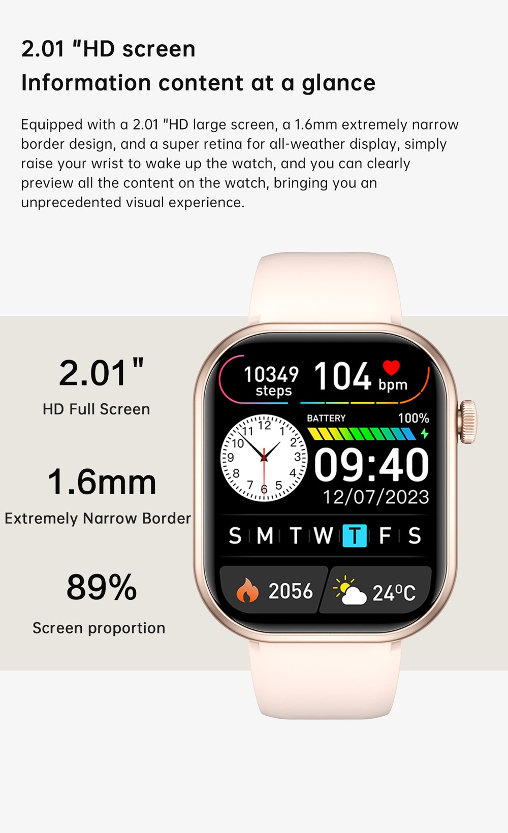 G26 Fashion Sports Smart Watch with HD Screen & Health Monitor - Stainless Steel + Silicone Watch Band Set