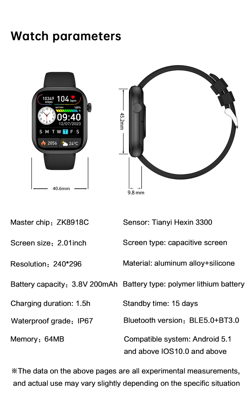 G26 Fashion Sports Smart Watch with HD Screen & Health Monitor - Stainless Steel + Silicone Watch Band Set