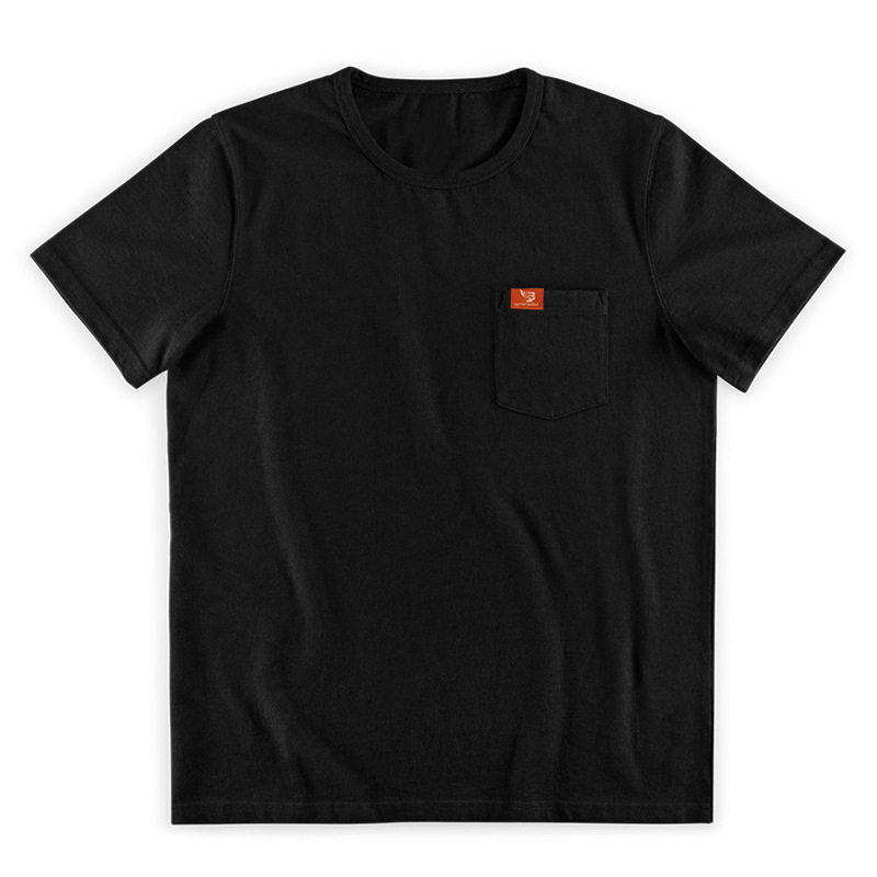 Camiseta de hombre de color liso con bolsillo en talla grande - Impresión personalizada disponible NDF-00001