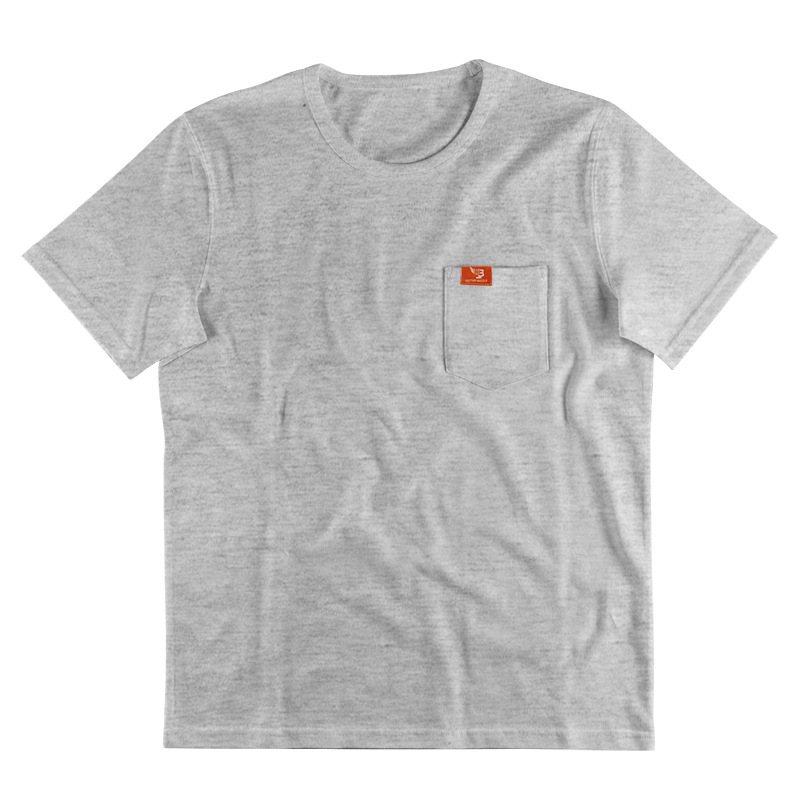 Camiseta de hombre de color liso con bolsillo en talla grande - Impresión personalizada disponible NDF-00001