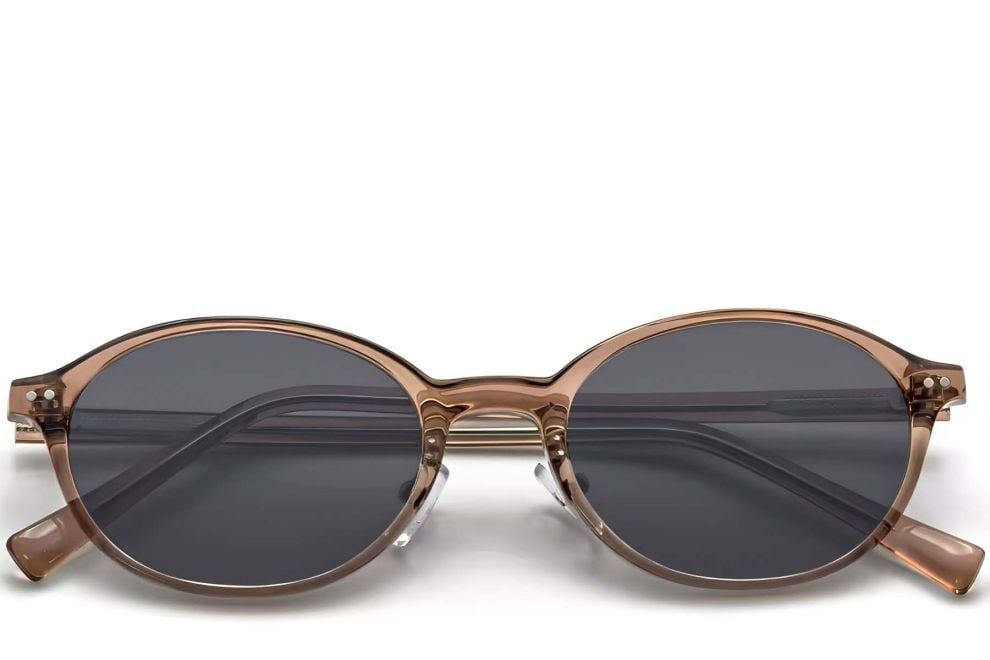 Ovale braune TR90-Sonnenbrille #BS0406-0675
