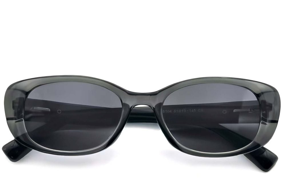Ovale graue TR90-Sonnenbrille #BS0406-0694