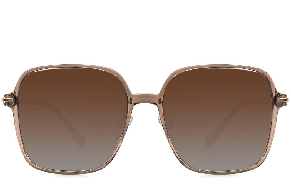 Gafas de sol rectangulares TR90 marrones #BS0824-0098