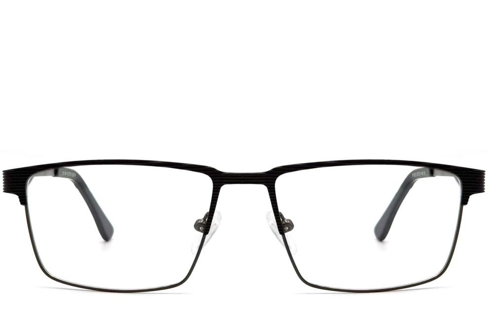 Gafas rectangulares de metal azul #BS2425-0350