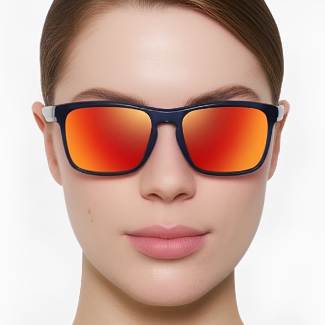 Rectangular Orange TR90 Polarized Sunglasses #BS0205-0001