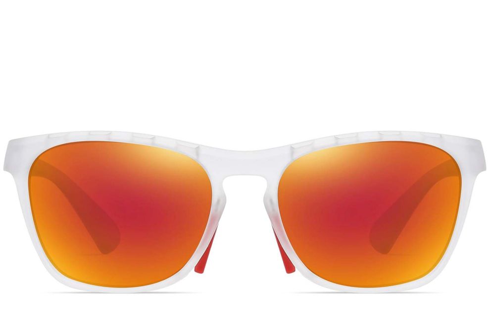 Rectangular Transparent TR90 Polarized Sunglasses #BS0205-0008