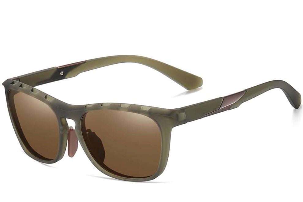 Rectangular Brown TR90 Polarized Sunglasses #BS0205-0009