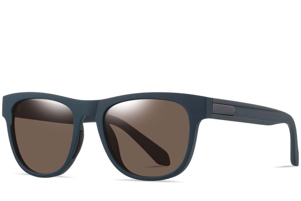 Rectangular Green TR90 Polarized Sunglasses #BS0205-0014