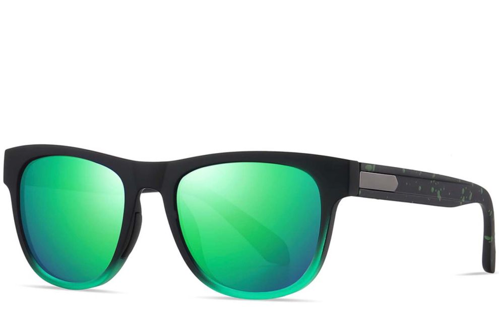 Rectangular Green TR90 Polarized Sunglasses #BS0205-0015