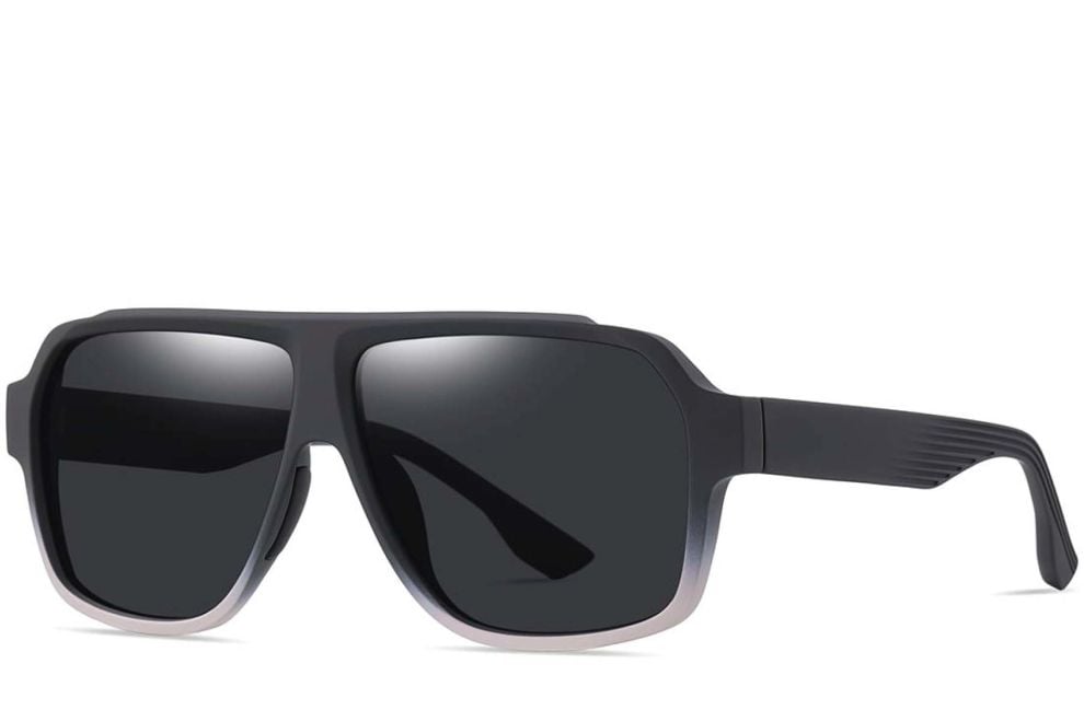 Aviator Grey TR90 Polarized Sunglasses #BS0205-0018